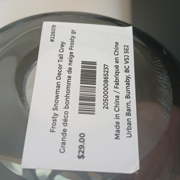 NWT Urban Barn Glass Snowmen Set Of 2 - Picture 2 of 3